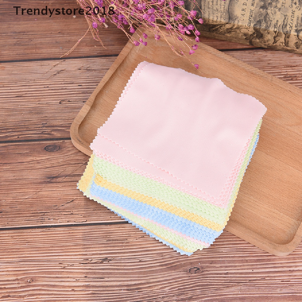 Bộ 10 khăn lau ống kính máy ảnh/điện thoại bằng sợi microfiber thời trang 2018