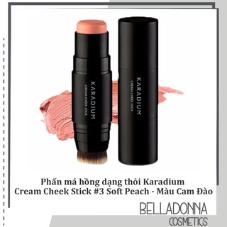 Phấn má hồng dạng thỏi Karadium Cream Cheek Stick #3 Soft Peach - Màu Cam Đào