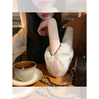 Váy dạ nữ phối voan tay