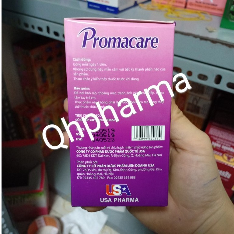 Viên uống PROMACARE DHA lọ 30 viên bổ sung Omega 3,DHA cho mẹ bầu