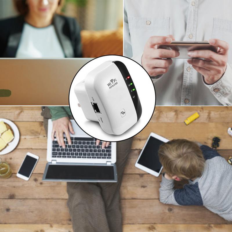 (Chính Hãng) Bộ Kích Sóng Wifi N300m Có Cổng Lan - Khếch Đại Tăng Tốc Wifi