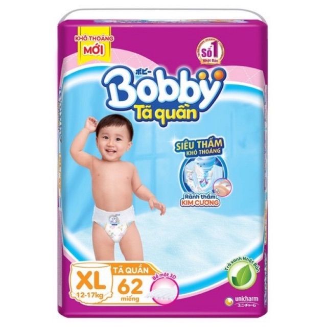 (tặng 8quần)Tã quần Bobby Ultra Jumbo M76/L68/Xl62/Xxl56