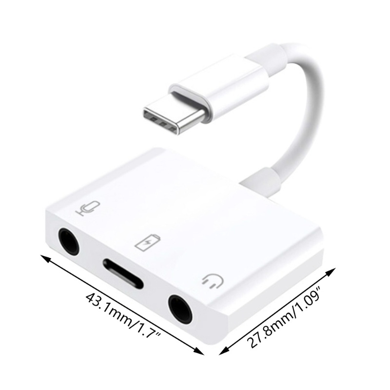Thẻ Âm Thanh Chuyển Đổi USB-C Loại C 3 Trong 1 Sang Tai Nghe 3.5mm