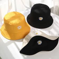 Mũ nón Bucket hoa cúc 2 mặt