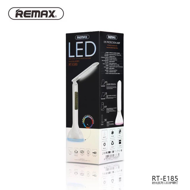 [FREE SHIP] REMAX RT-E185 TIME SERIES LED: Đèn bàn LED tích điện chống cận 3 chế độ sáng - Hiển thị Ngày,Giờ,Nhiệt độ và