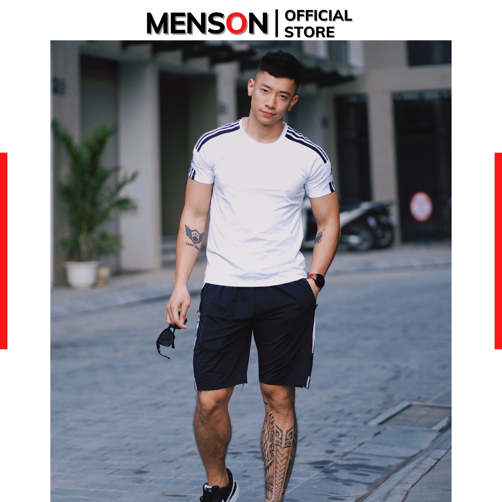 Đồ bộ thể thao nam thun lạnh HÀNG CAO CẤP Menson MS199 Đồ bộ nam mặc nhà chất mát, co giãn chuẩn form hè 2022