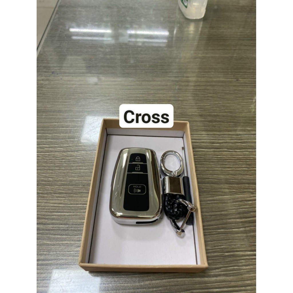 Bao chìa khóa Toyota Cross chất liệu silicon tráng gương cao cấp