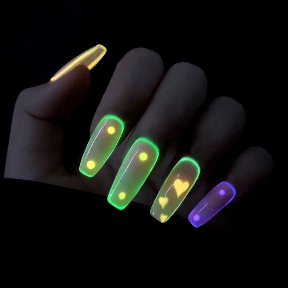 USNOW Keo Dán Móng Dạ Quang Màu Sắc Kẹo Ngọt Dành Cho Nữ