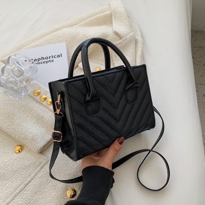 Túi Đeo Chéo Hình Vuông Nhỏ Màu Trơn Kiểu retro 2002 Thời Trang