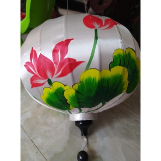Đèn lồng Hội An vẽ hoa sen 60cm