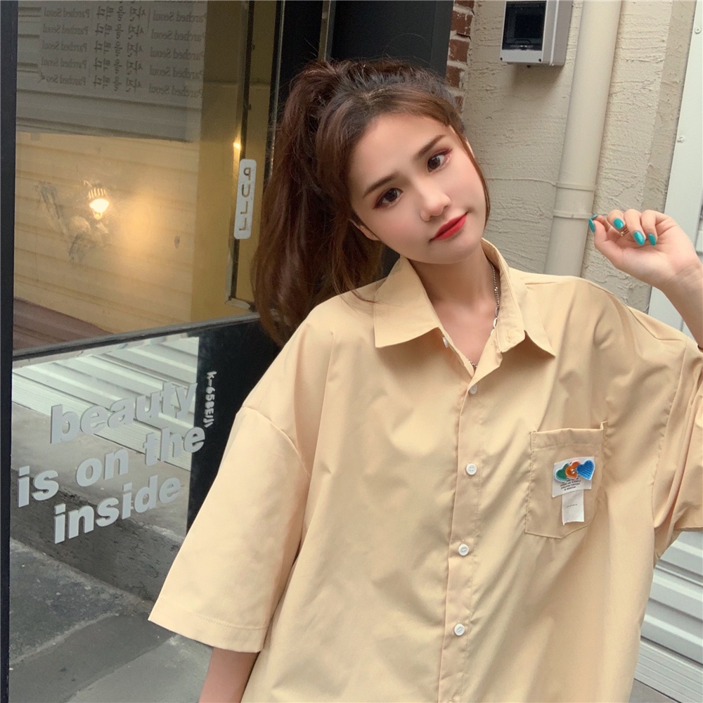 Áo Sơ Mi Ngắn Tay Dáng Rộng Thiết Kế Mới Thời Trang Mùa Hè Dành Cho Nữ