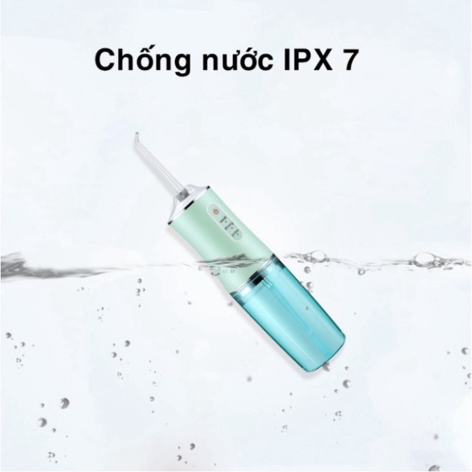 Máy tăm nước cầm tay xiaomi - Tăm nước xịt vệ sinh làm sạch kẽ răng miệng công nghệ Châu Âu, 3 chế độ xịt chuẩn nha khoa