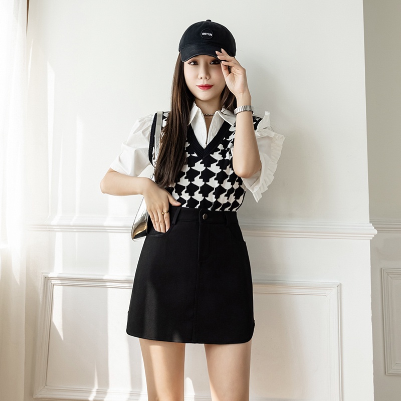 IELGY Chân Váy Lưng Cao Dáng Ôm Thời Trang Mùa Hè Xinh Xắn Cho Nữ