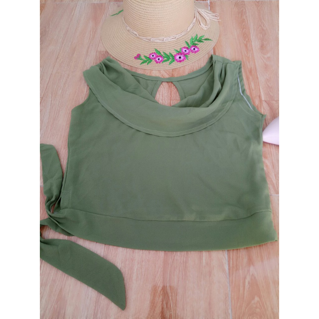 (Tặng son xịn) khi mua Áo voan coprop cổ đỗ Zara vô cùng dễ thương