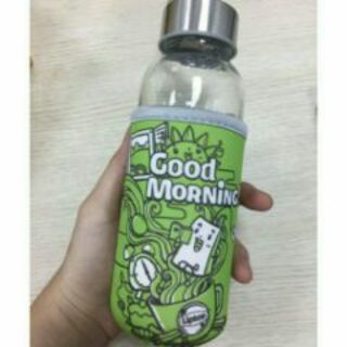 Bình thuỷ tinh có túi cách nhiệt (quà tặng lipton)