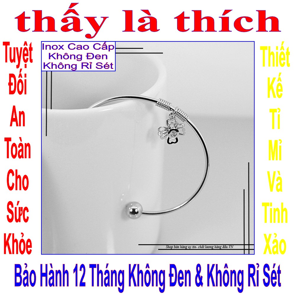 Vòng đeo may mắn cho nữ kiểu cỏ 4 lá hình tim đính đá Zircon - Cam kết 1 đổi 1 nếu hoen, gỉ sét