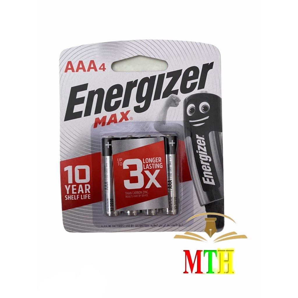 Pin AA - AAA Energizer Max E91 E92 BP4 (chính hãng) - vỉ 4 viên