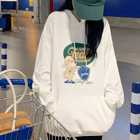 Áo Hoodie Tay Dài In Hình Cún Con Dễ Thương
