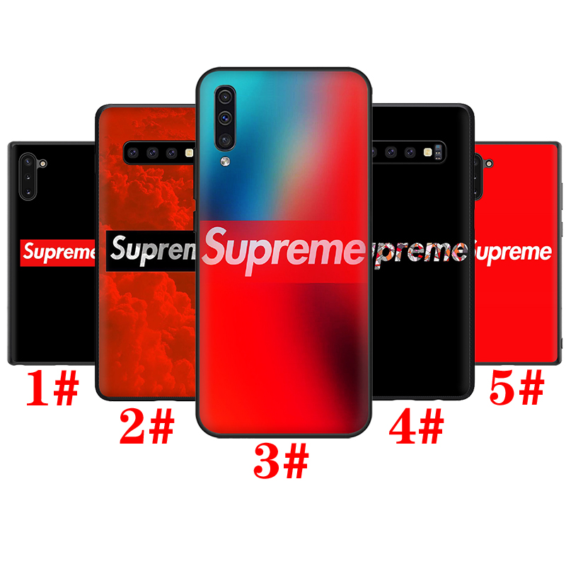 Ốp điện thoại TPU silicone mềm họa tiết Supreme cá tính T162 cho Samsung S7 Edge S8 S9 S10 Lite Plus S10E