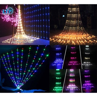 💕freeship💕 đèn led mành thả hiệu ứng thác nước dài 3m - trang trí noel, tiệc cưới, nhà hàng, năm mới, lễ hội