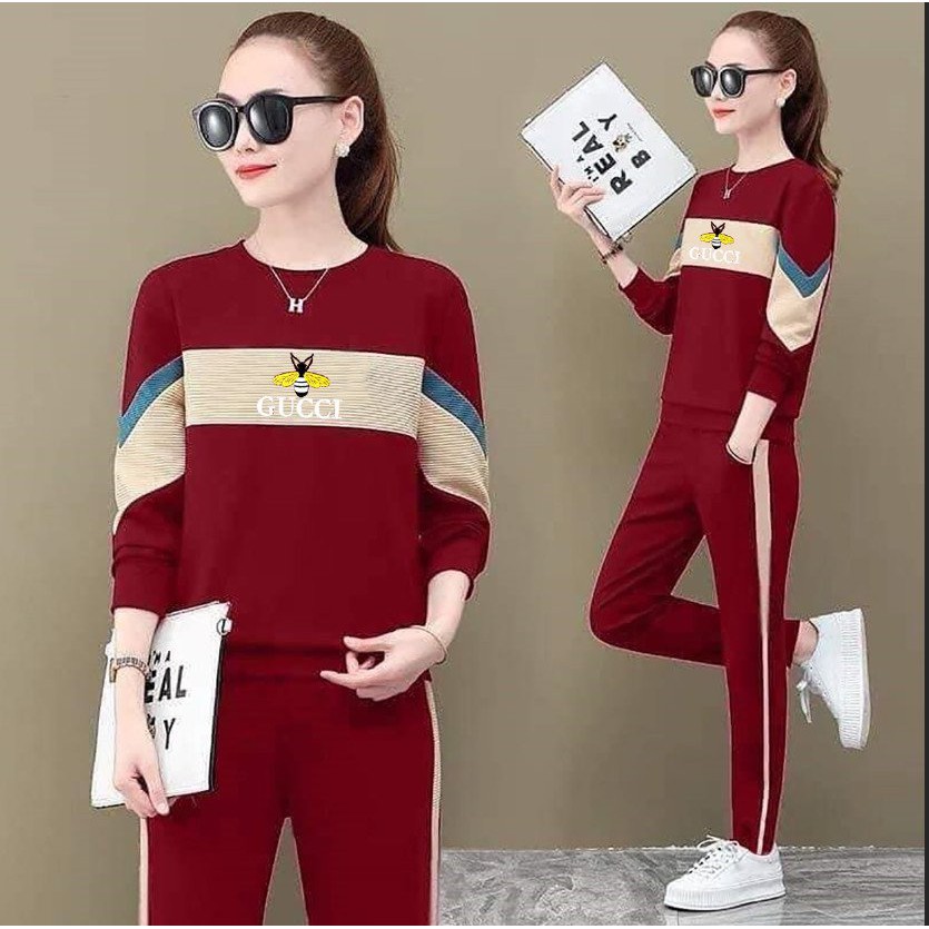 [4 SIZE 43-70KG]ĐỒ BỘ THUN THU ĐÔNG GUX THÊU CON ONG THỜI TRANG