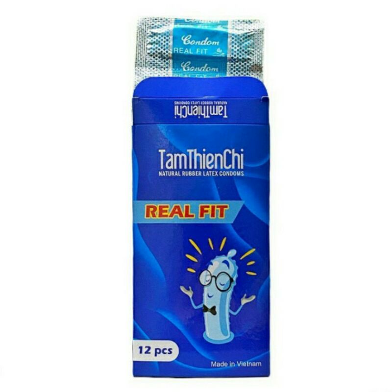 BAO CAO SU TÂM THIỆN CHÍ REAL FIT MỎNG HỘP 12 CHIẾC