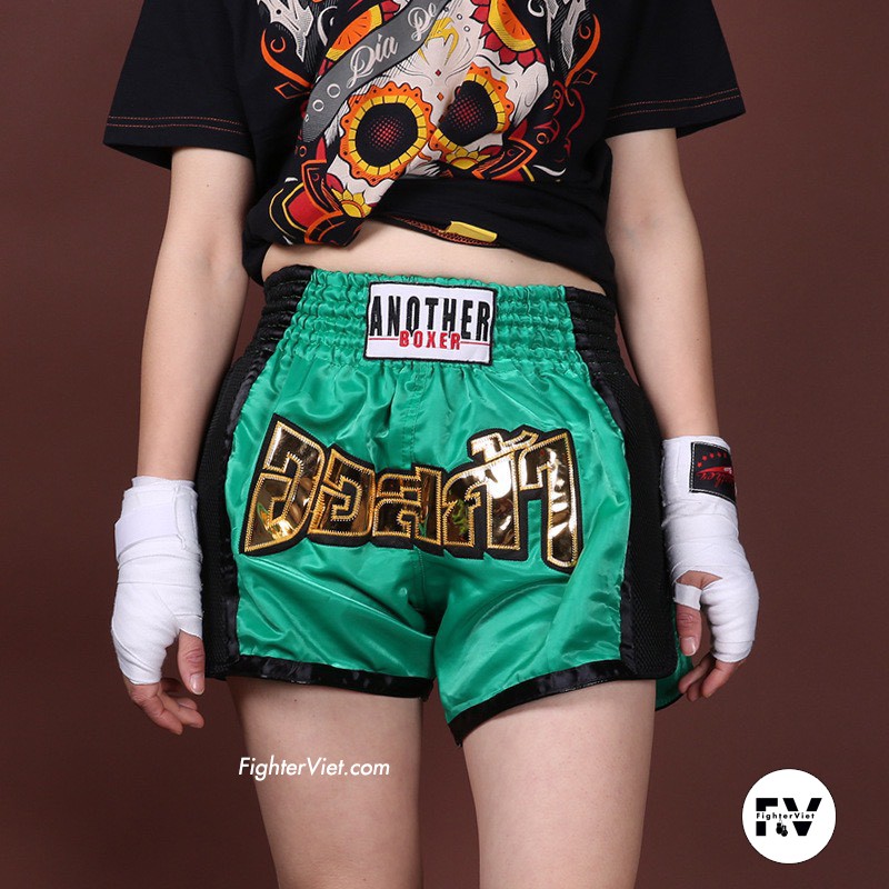 Quần Muay Thái Another Boxer Chính Hãng Muay Thai Short Chất Liệu Satin Cao Cấp Tập Luyện Cực Thoải Mái Sang Trọng