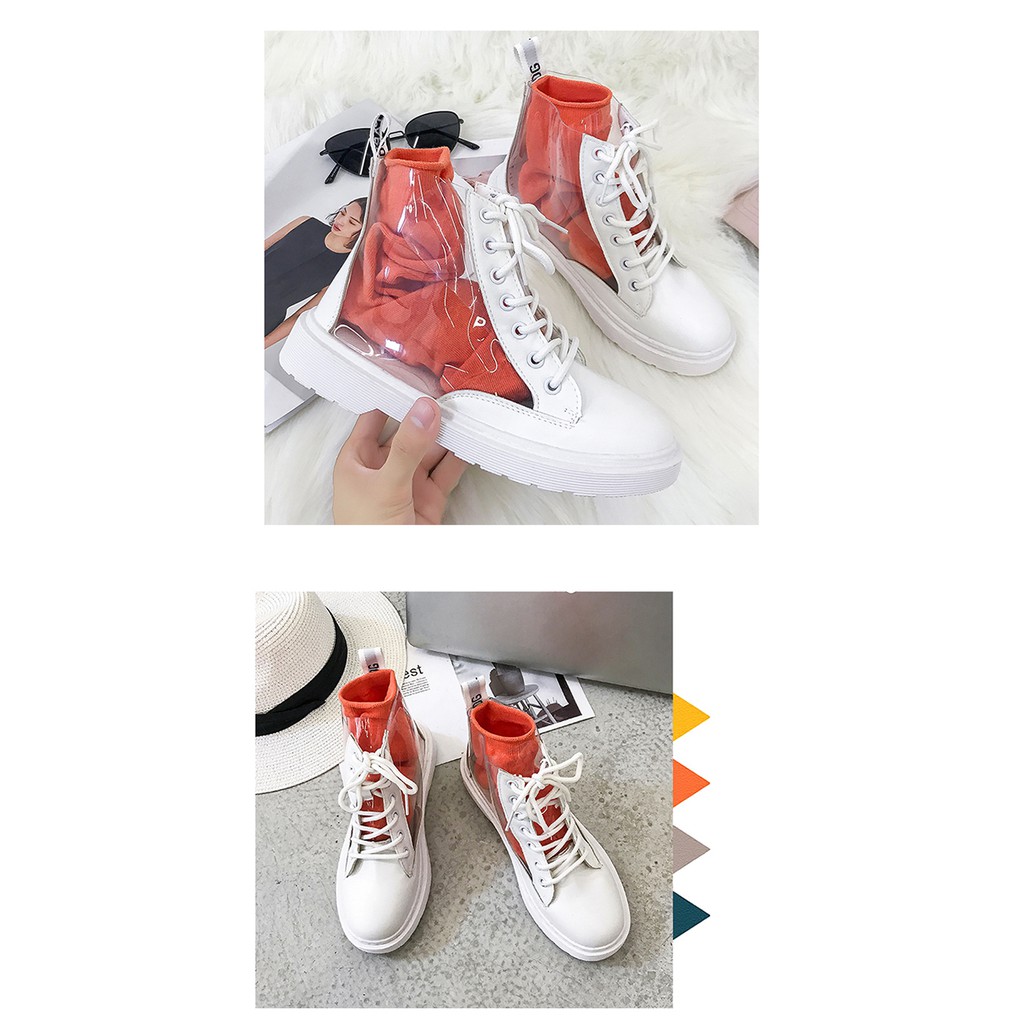 ] BOOTS MARTIN CAO-TOP TRONG SUỐT  FUZZERIO F14116