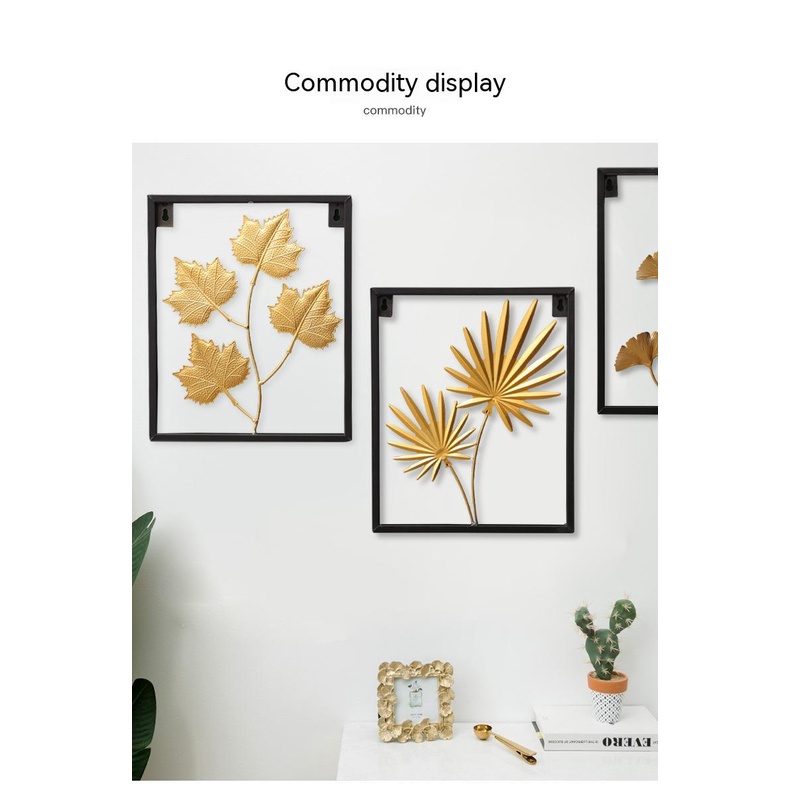 Phụ Kiện Treo Tường Trang Trí Hình Lá Vàng Sáng Tạo