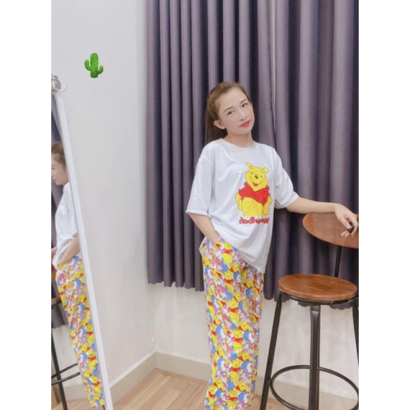 ☘️☘️ SÉT BỘ GẤU DÀI CỰC XINH- CHẤT THUN COTTON MỀM MỊN