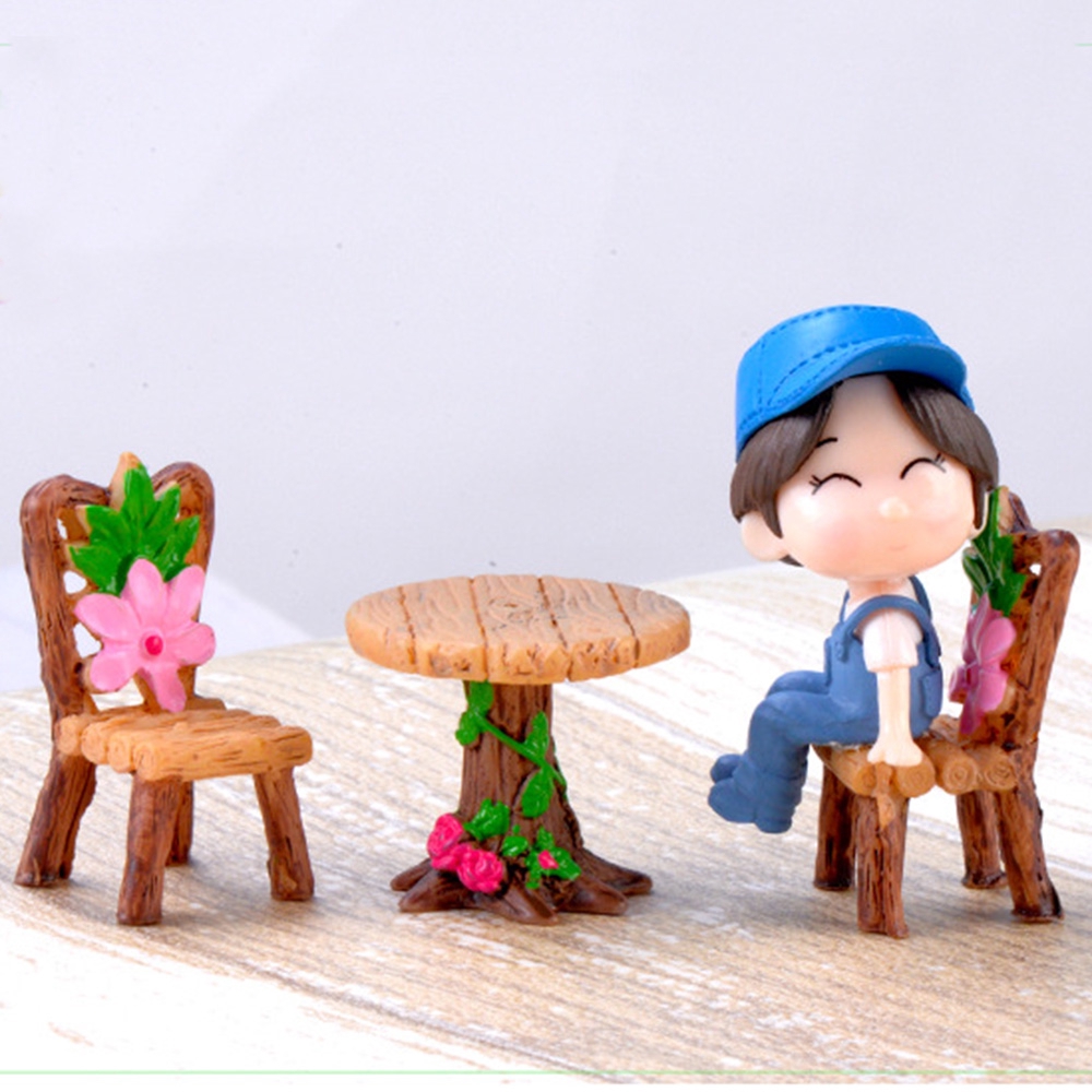 Bộ 3 mô hình tiểu cảnh trang trí nhà cửa khu vườn DIY