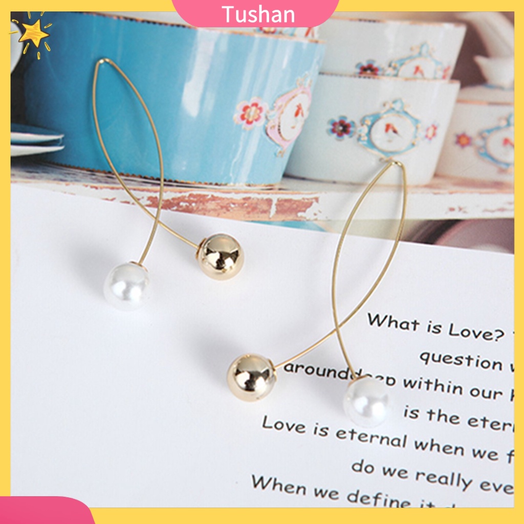 Bông tai đính hạt ngọc trai nhân tạo sang trọng thời trang