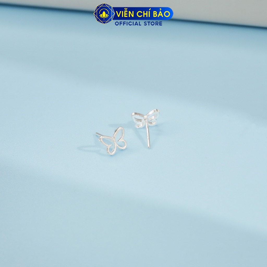 Bông tai bạc nữ hình cánh bướm chất liệu bạc 925 thời trang phụ kiện trang sức nữ Viễn Chí Bảo E006