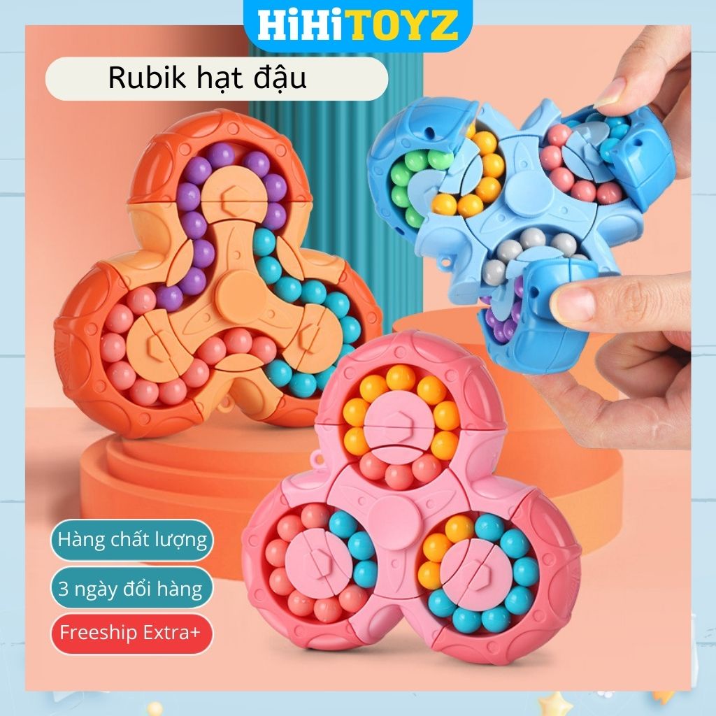 Rubik hạt đậu Phiên Bản Upgrade Rèn Luyện Trí Não, Rubic bi biến thể Puzzle HihiToyz hình bông hoa xoay 360 độ