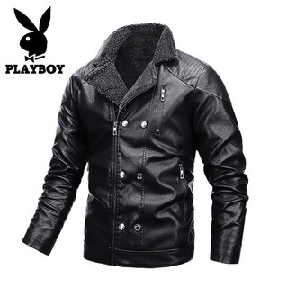  Áo Khoác Da Nam Lót Lông Thời Trang Thu Đổng Quảng Châu Phong Cách Hàn Quốc 