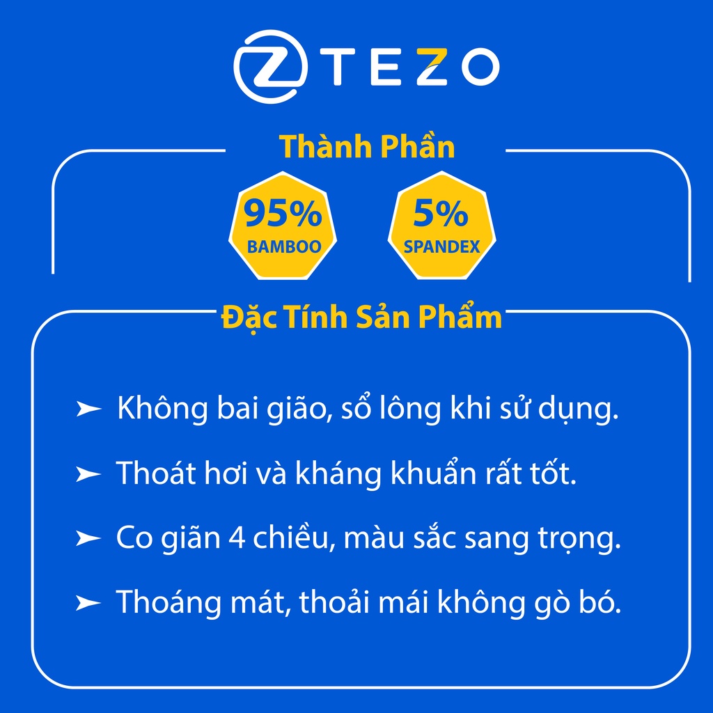 Quần sịp tam giác nam TEZO thoáng mát, thấm hút mồ hôi, vận động thoải mái 2112SCD001