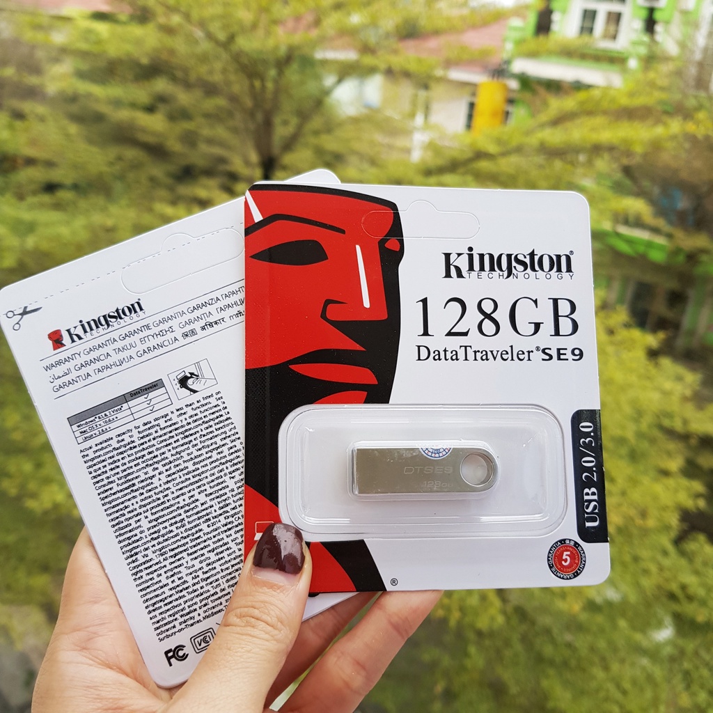 USB Kingston SE9 128gb 64Gb 32Gb 16Gb 8Gb 4Gb 2Gb, USB chống nước 2.0/3.0 Chính hãng, siêu nhỏ gọn tốc độ cao, BH: 5 năm