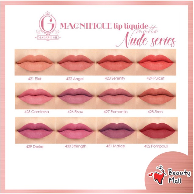 (hàng Mới Về) Son Kem Lì Màu Nude Madame Gie Magnifique