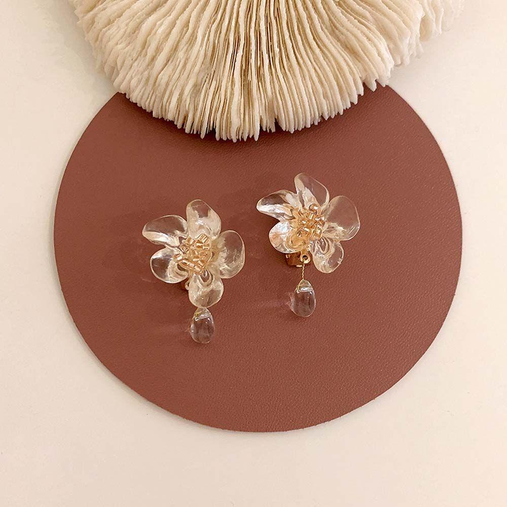 Bông Tai Dạng Kẹp Bằng Acrylic Phong Cách Hàn Quốc Thời Trang Cho Nữ
