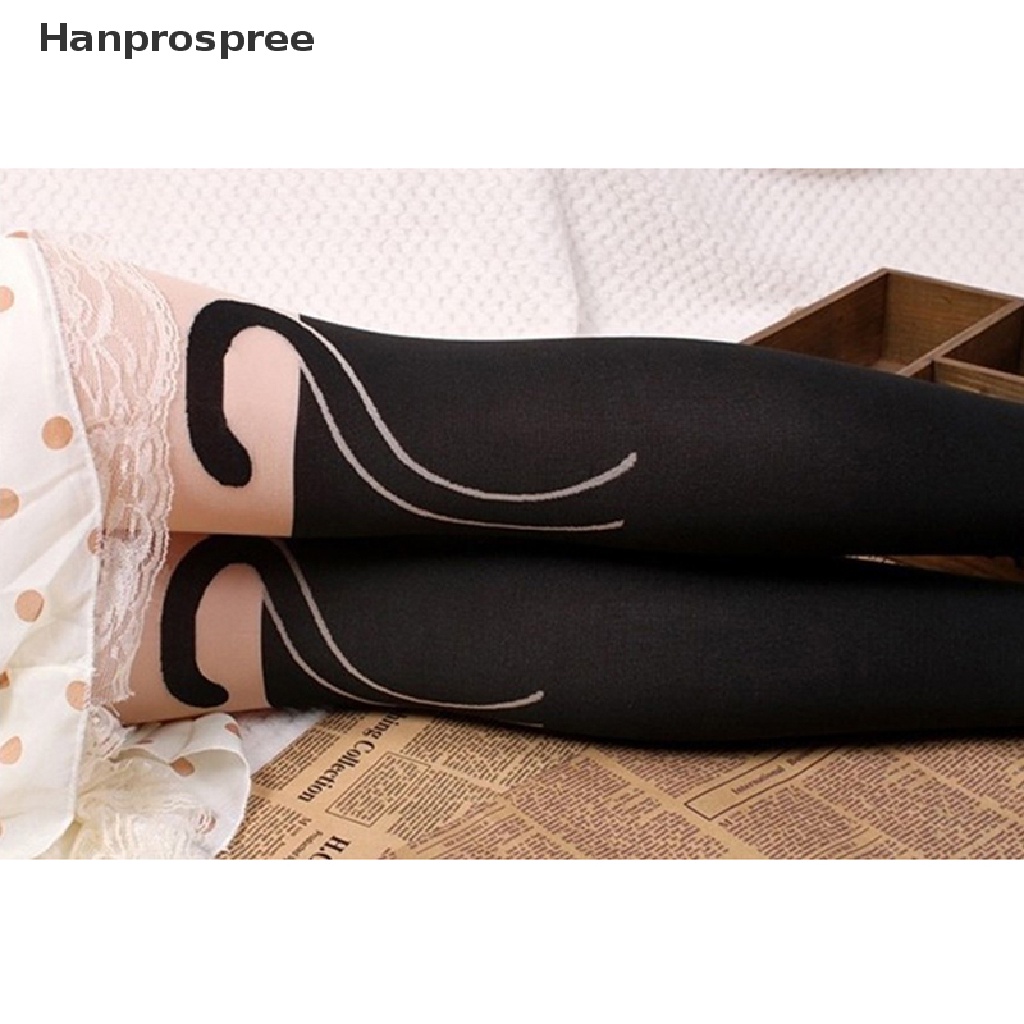 Hanprospree > Quần Tất Dài Hình Xăm Mèo Hoạt Hình Dễ Thương Quyến Rũ Cho Nữ well