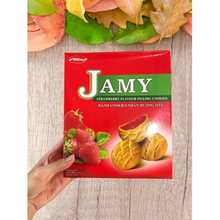 Bánh quy Jamy nhân mứt dâu hộp 200g Bibica