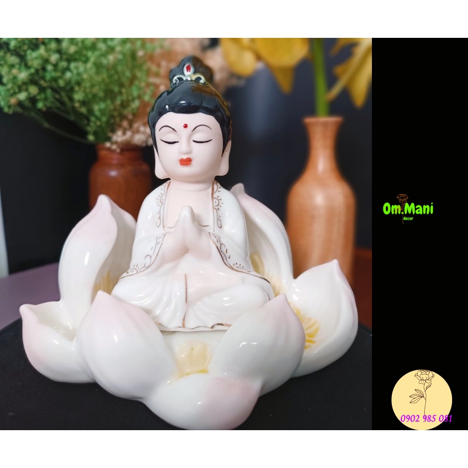 TƯỢNG PHẬT TRANG TRÍ XE OTO - Đài Sen Lớn