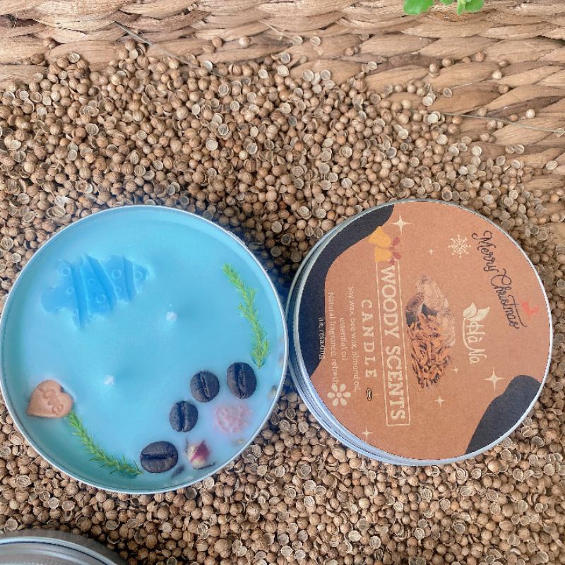 Nến Thơm Tinh Dầu Woody Scents - Tinh Dầu Hà Na - Khử Mùi, hương trầm ấm áp