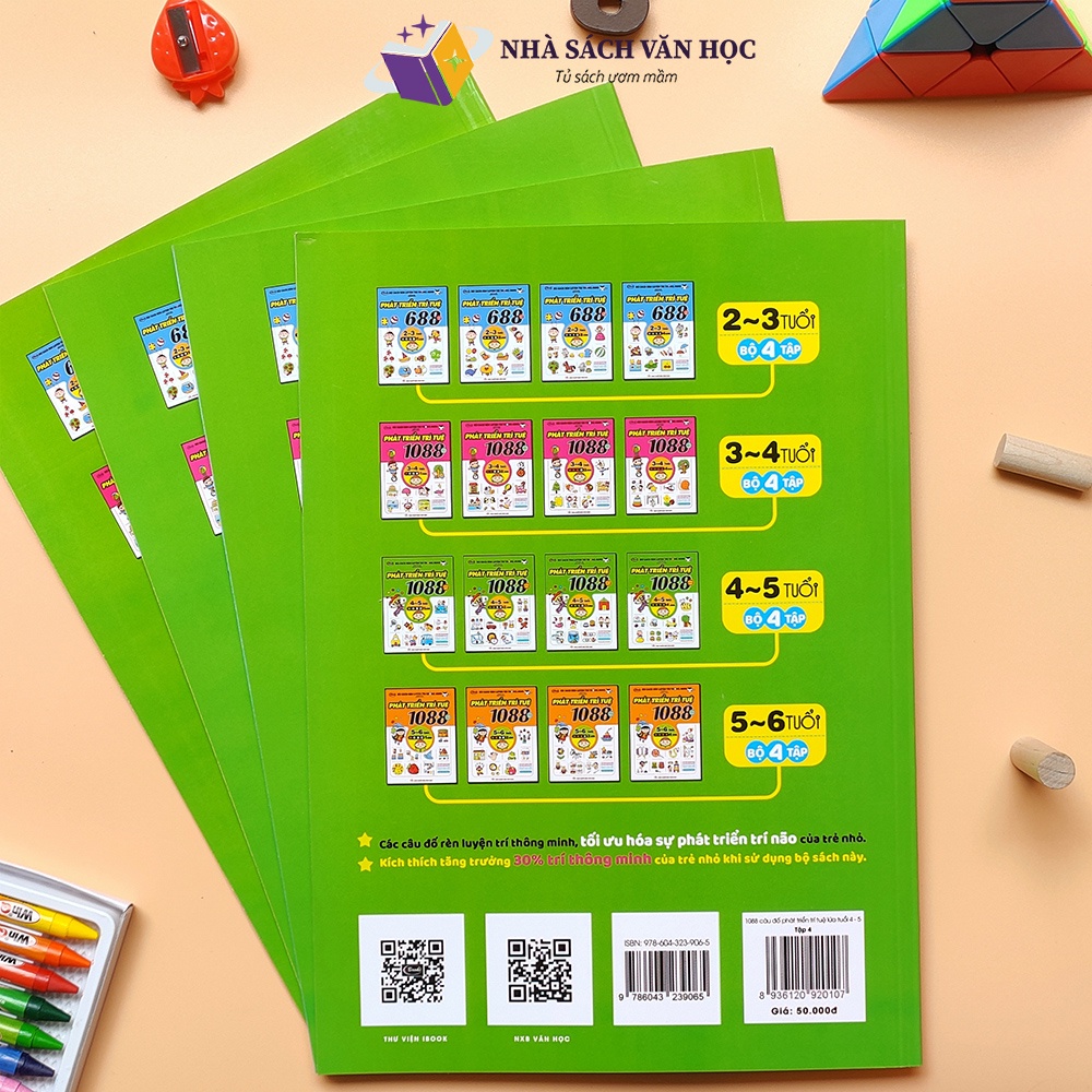 Sách - 1088 Câu Đố Phát Triển Trí Tuệ 4 - 5 Tuổi