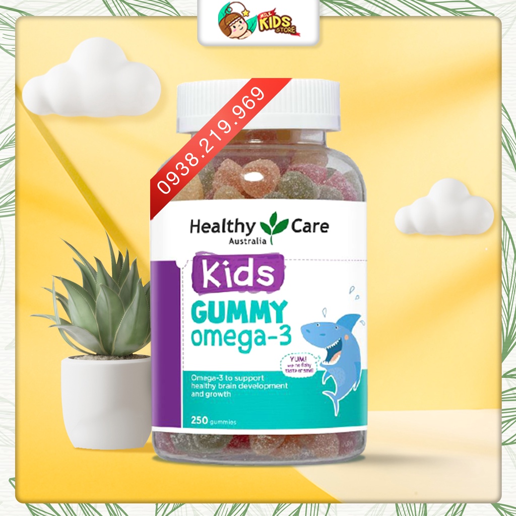 Kẹo Dẻo Dầu Cá Gummy Omega 3 Healthy Care 250 Viên Úc