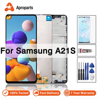 Màn hình lcd dành cho samsung galaxy a21s a217 a217f sm-a217f/ds màn hình bộ số hóa cảm ứng thay thế