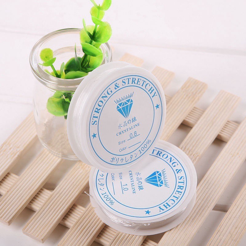 1 Cuộn Dây Cước Xỏ Hạt Làm Trang Sức Dài 0.5-1.0mm Dài 5M-12M