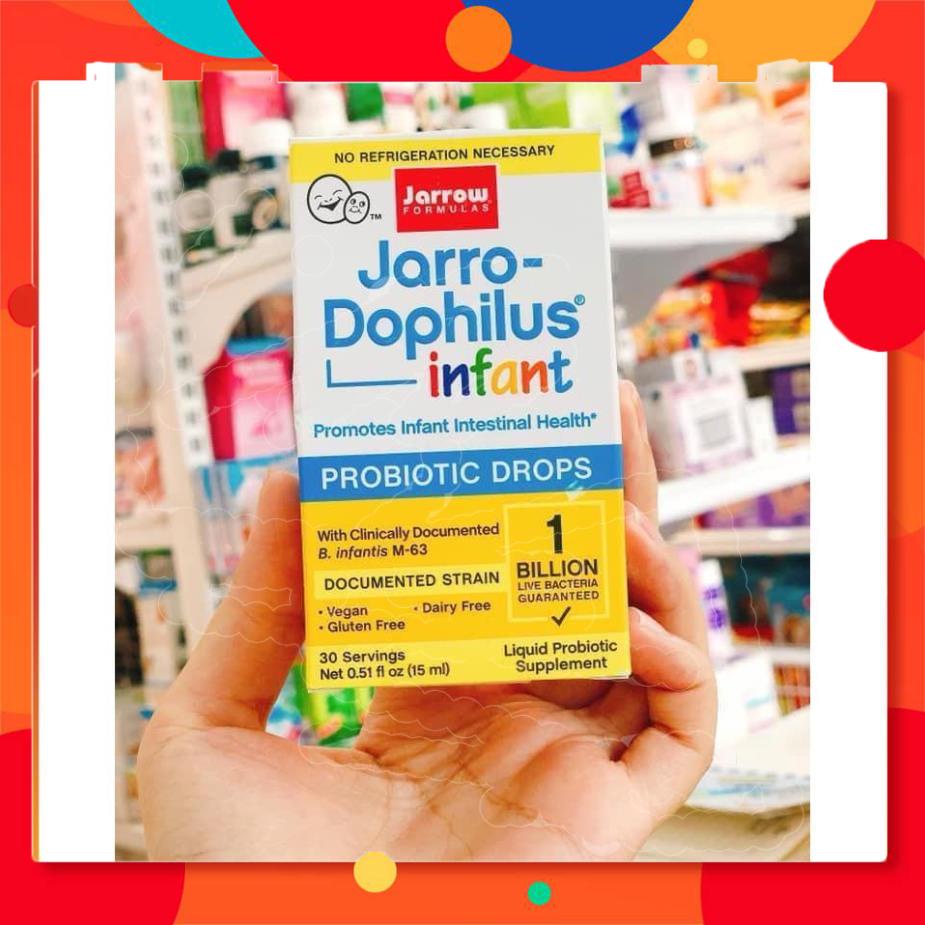 Men vi sinh đẩy đờm Jarro Dophilus Infant hỗ trợ tiêu hóa, tăng miễn dịch cho trẻ từ 0-6 tháng tuổi chính hãng Mỹ 2022