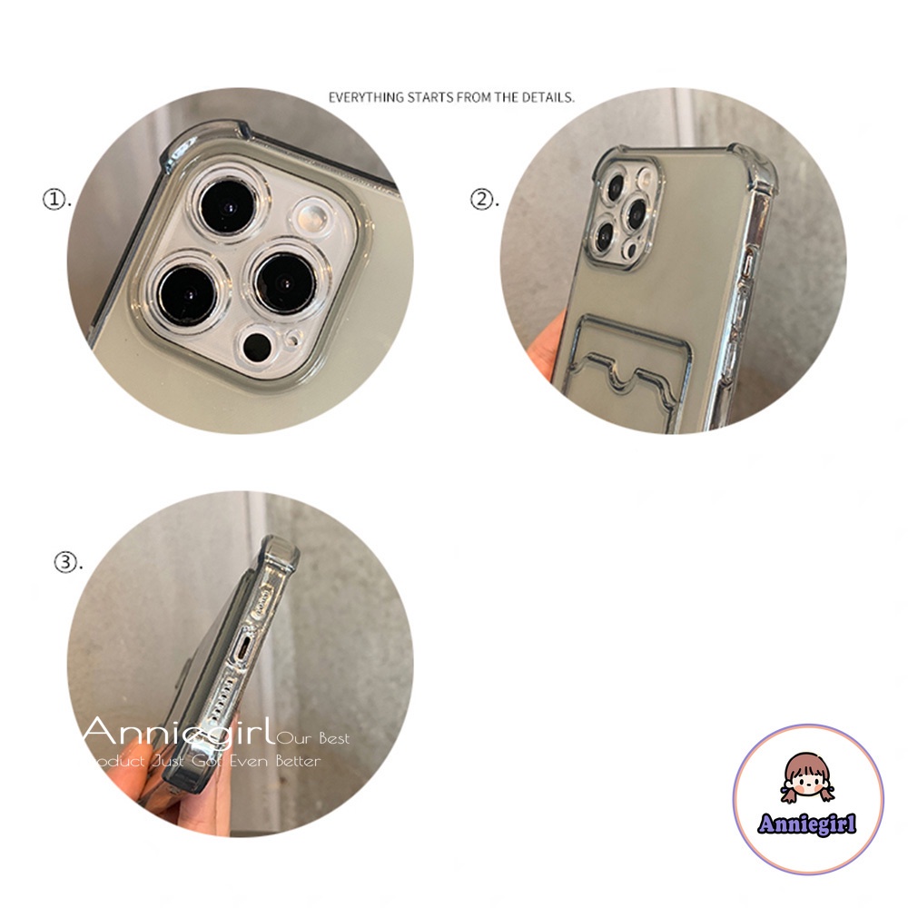 Ốp Điện Thoại Tpu Mềm Chống Sốc Có Ngăn Đựng Thẻ Thời Trang Cho Iphone 14 13 12 Pro 11pro Max Xr Xs Max 8 7plus