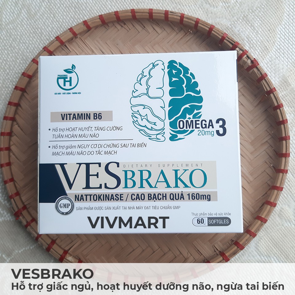 [GIÁ SỈ] VESBRAKO - Hỗ trợ giấc ngủ, tăng tuần hoàn não, ngừa tai biến mạch máu não